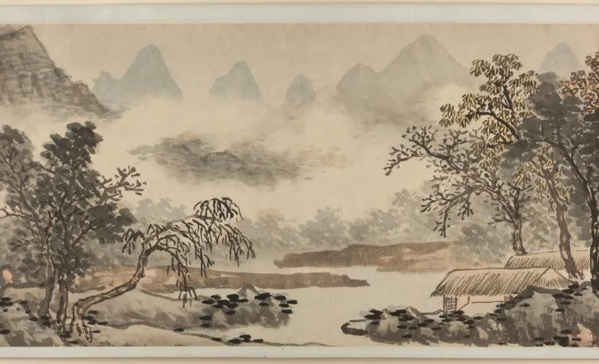 沈周《溪云欲雨图》